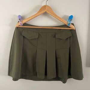Current Mood Women's Green Mini Skirt with Pockets